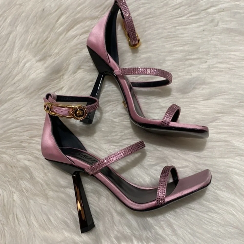 Versace Crystal Embellished ankle strap sandal size 35EU - Picture 12 of 17